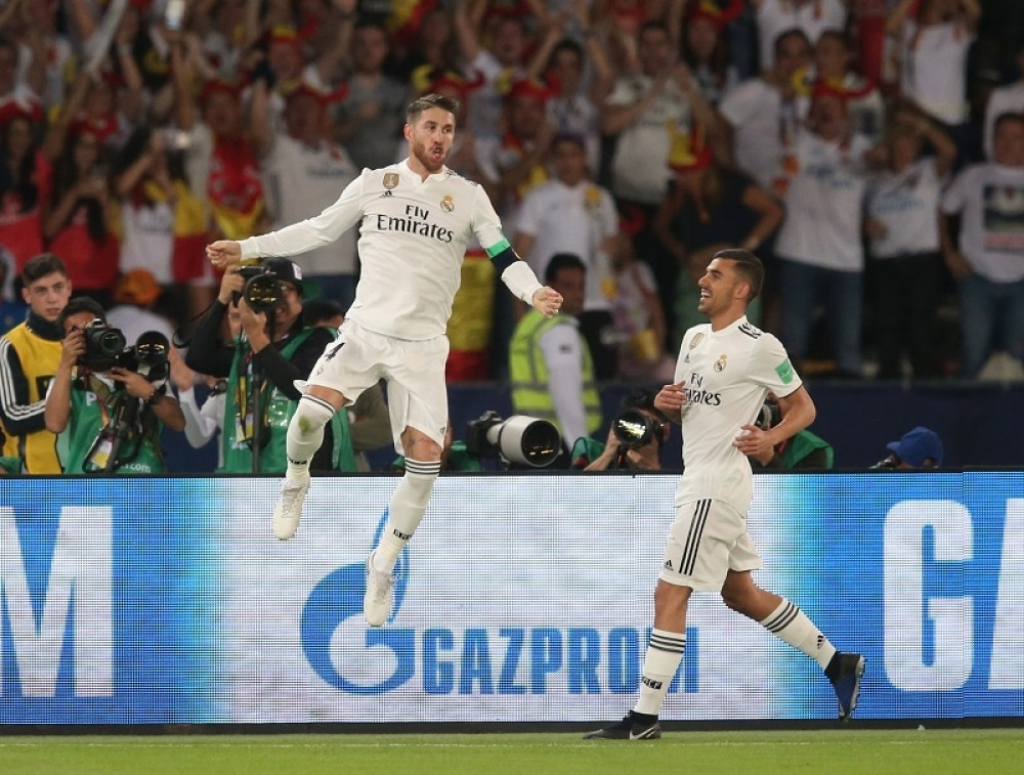 Slavlje fudbalera Reala u Abu Dabiju