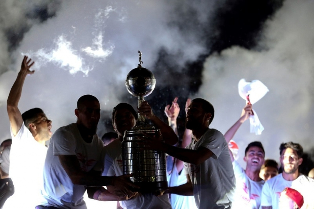 Fudbaleri River Plate, proslava osvajanja Kopa Libertadores