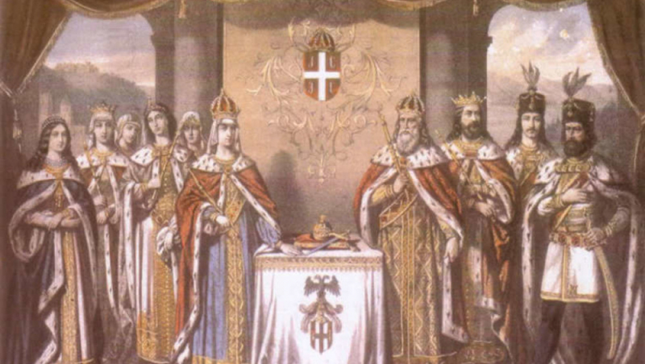 Knez Lazar sa porodicom