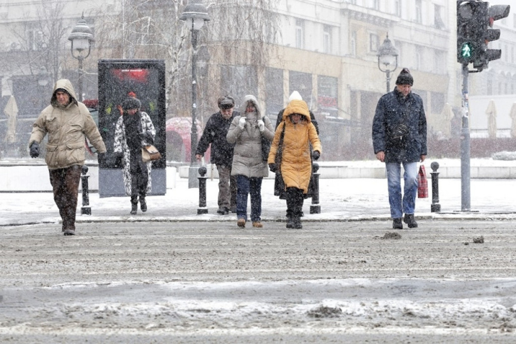 Zima, ljudi, sneg, Beograd