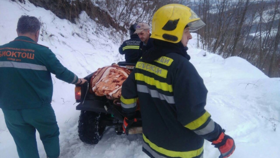 Spasavanje stanovništa usled snežnih padavina