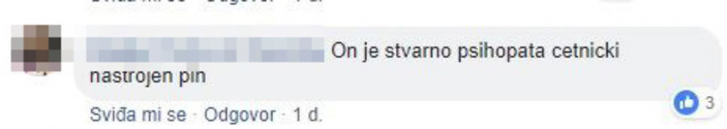 Pretnje i poruke Ognjenu Vranje&scaron;u na Fejsbuku