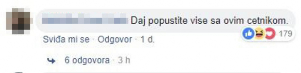 Pretnje i poruke Ognjenu Vranje&scaron;u na Fejsbuku