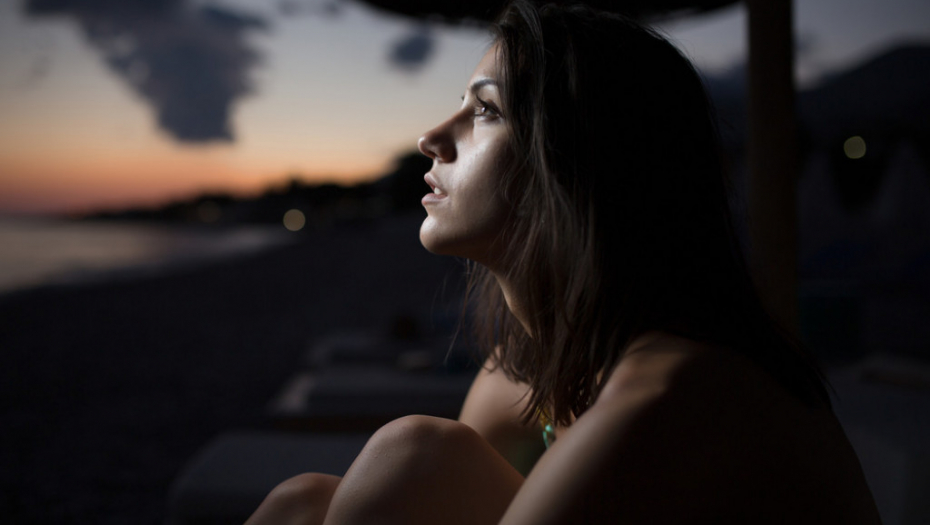 Žena, devojka, nebo, želja