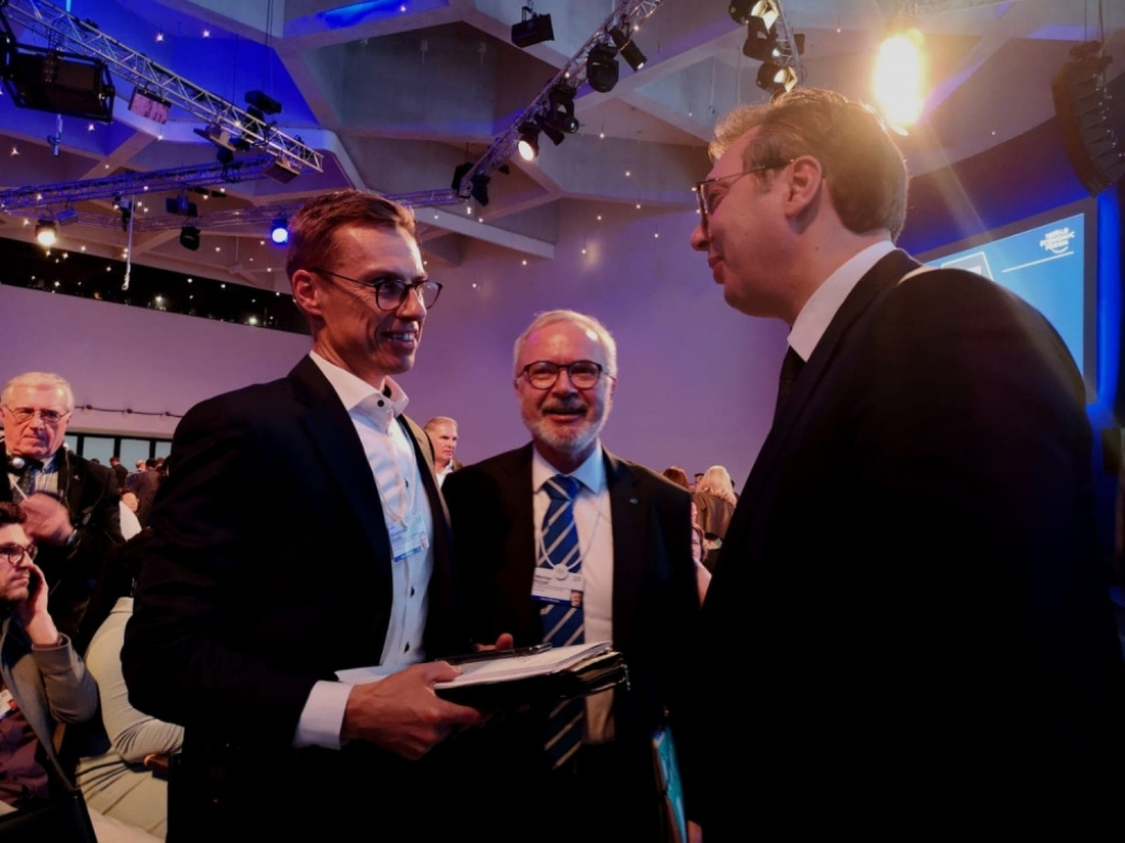 Vučić sa Aleksom Stubom i Vernerom Hojerom