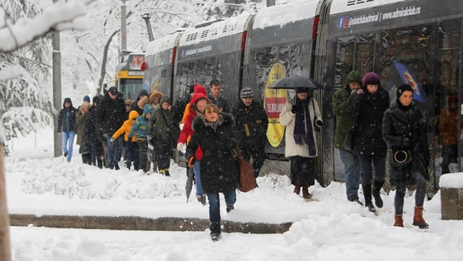 sneg, Beograd, ljudi, ulice, vreme