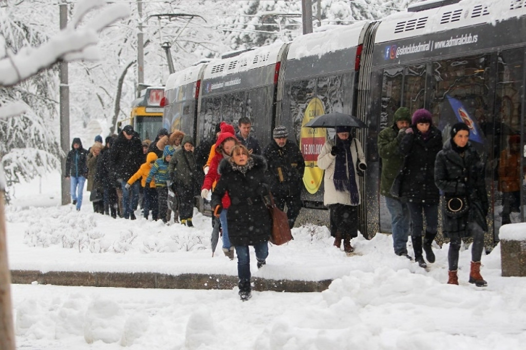sneg, Beograd, ljudi, ulice, vreme