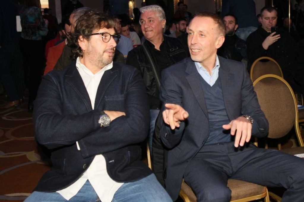 Milan Tomić i Andrea Trinkijeri na žrebu Kupa Koraća