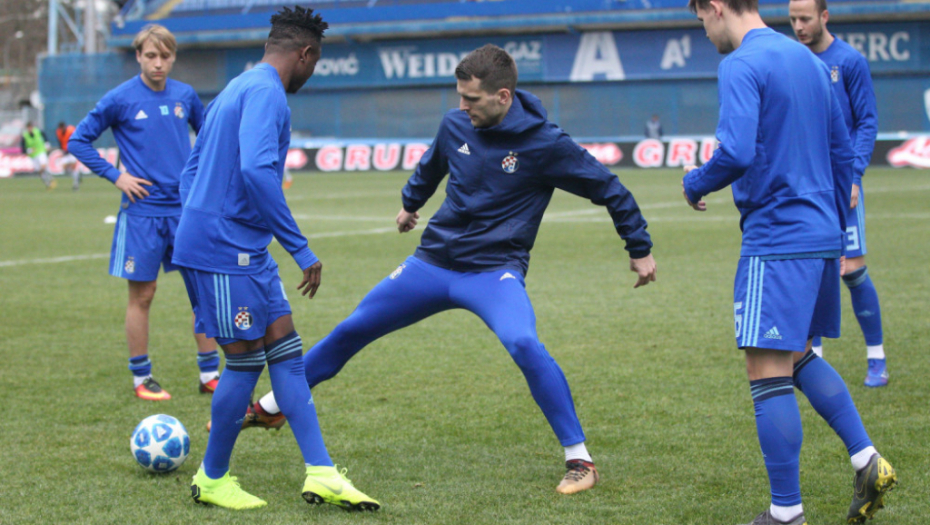 Komnen Andrić u dresu Dinama na meču sa Rudešom