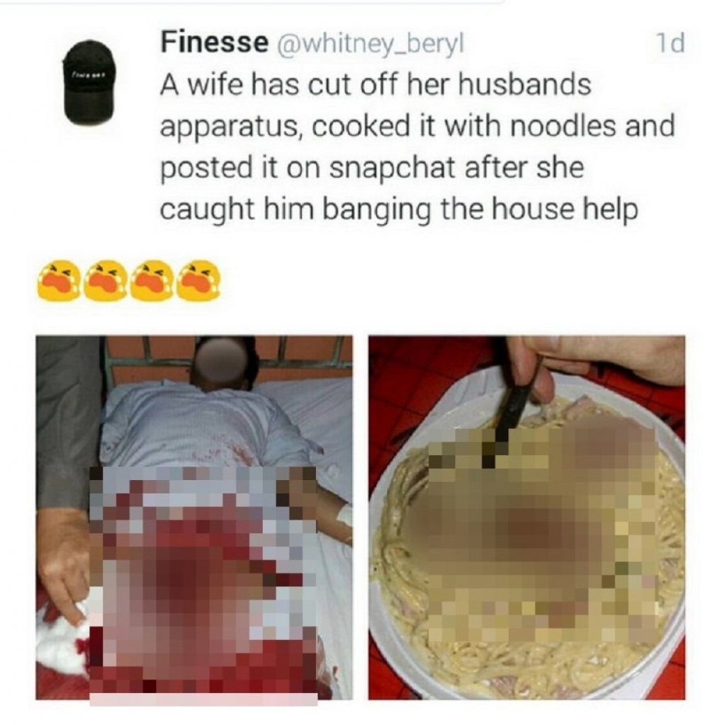 Iseckala mu penis i pomešala sa nudlama