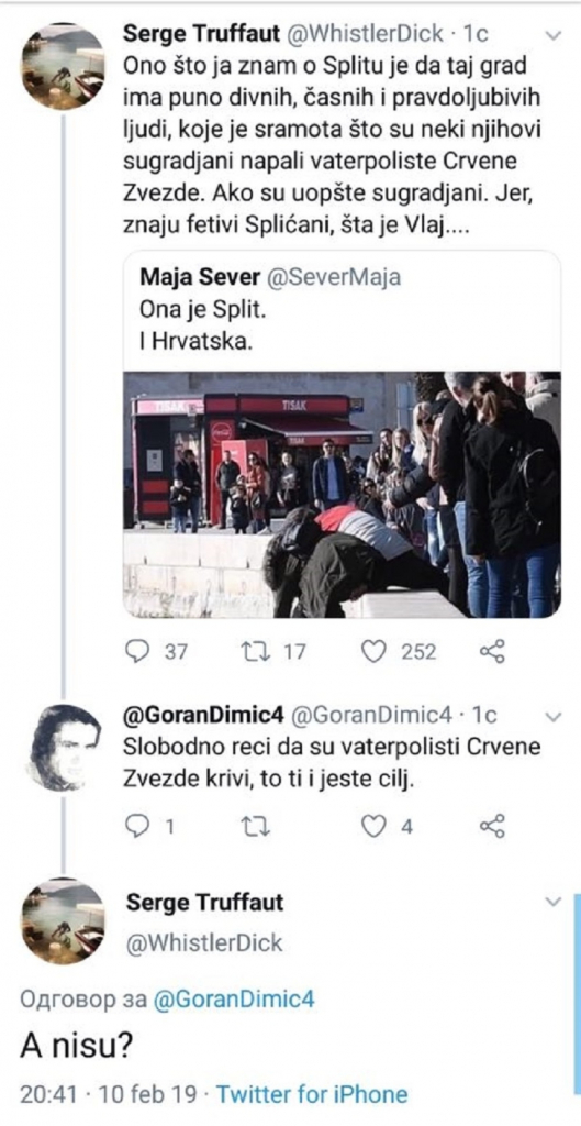 Tvit Sergeja Trifunovića