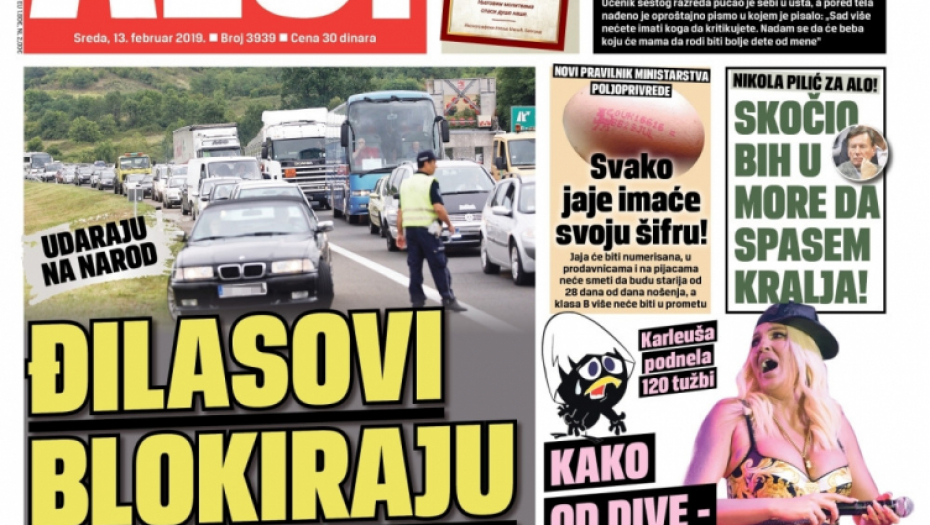 Naslovna za 13.2.2019.