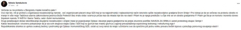 Nikola Sandulović raskrinkao bandu