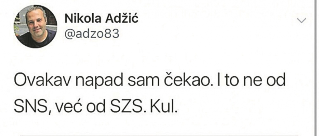 Tvit Nikole Adžića