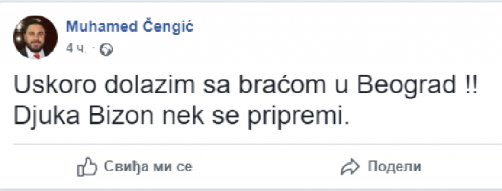 Muhamed Čengić preti