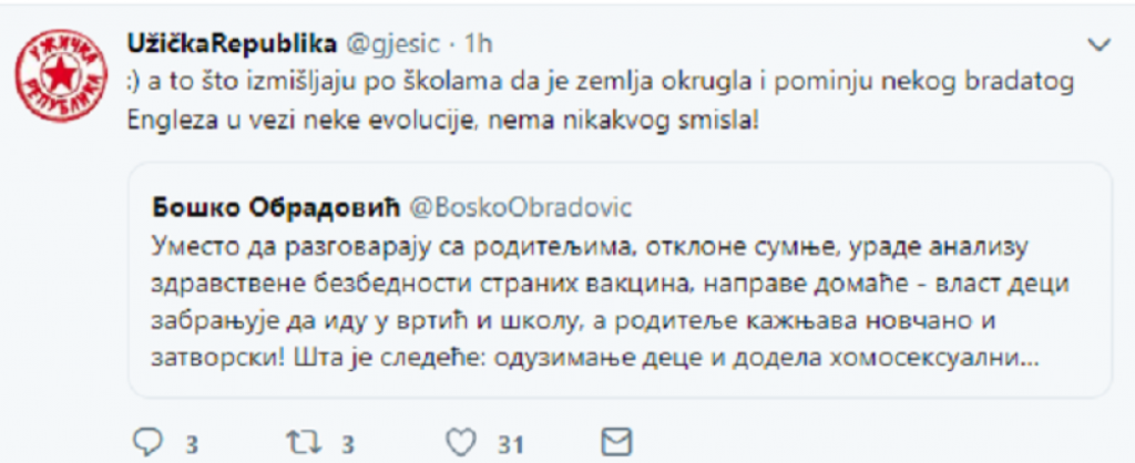 Goran Ješić, Tviter