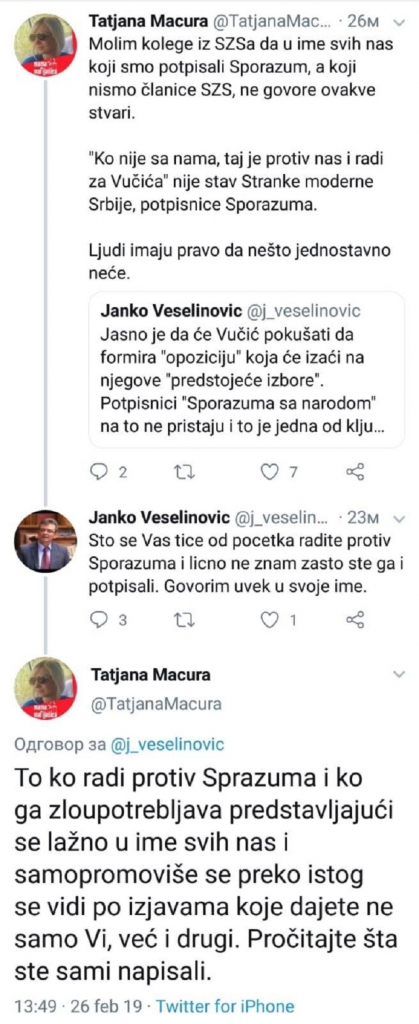 Tatjana Macura, Tviter