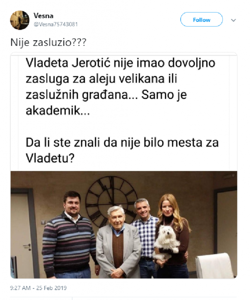 Tvit, Vladeta Jerotić