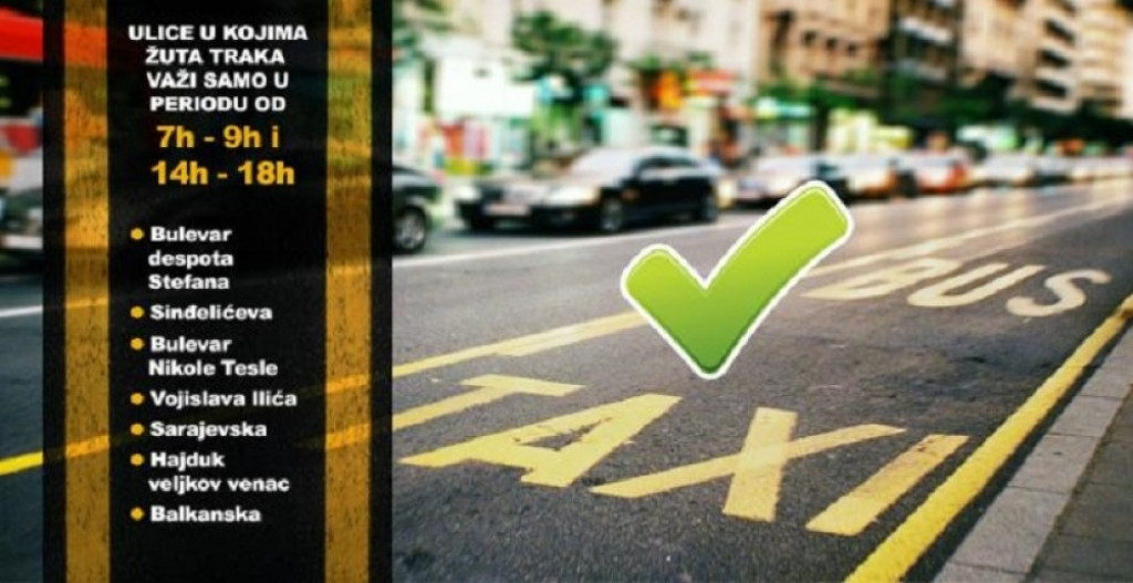 Žute trake u Beogradu