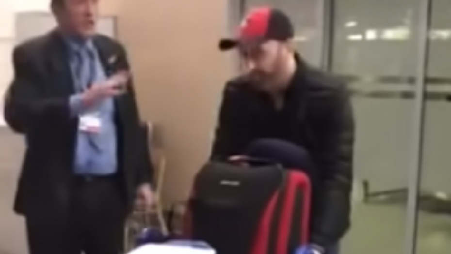 Radnik obezbeđenja sa Albancem, podgorički aerodorm