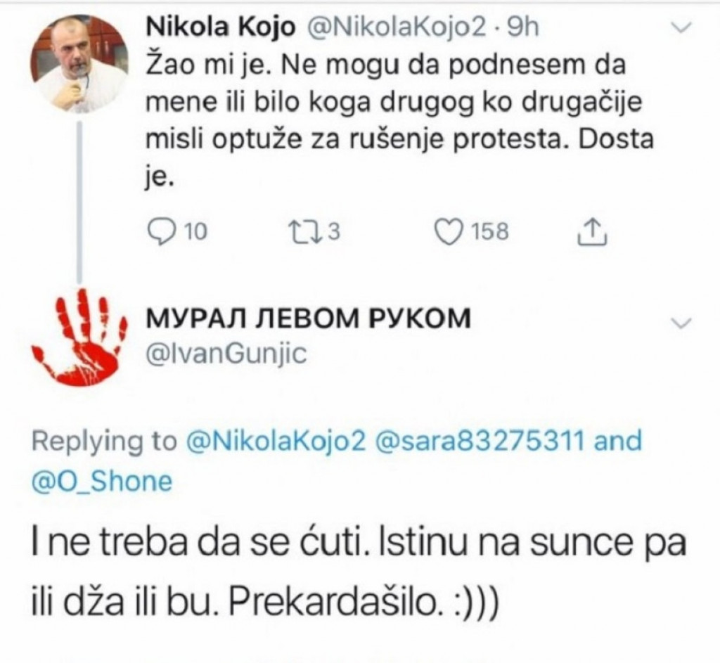 Prepiska na Tviteru