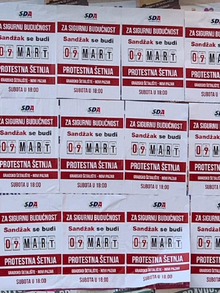 Sulejman Ugljanin, plakati, Novi Pazar