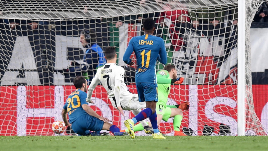 Ronaldo daje prvi gol za Juventus protiv Atletika