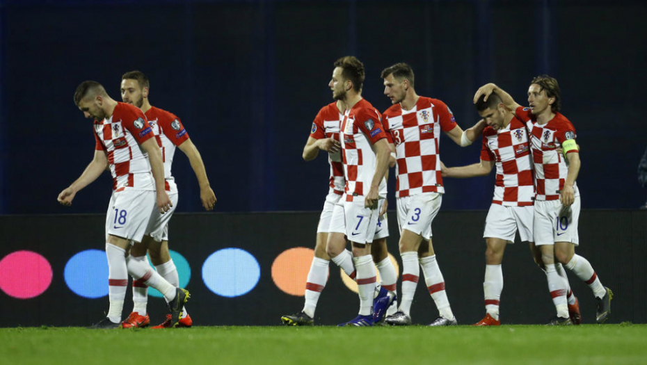 Fudbalei Hrvatske slave protiv Azerbejdžana