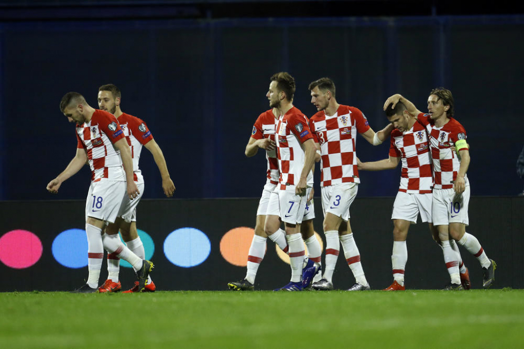 Fudbalei Hrvatske slave protiv Azerbejdžana