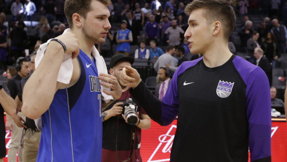 Bogdan Bogdanović i Luka Dončić posle utakmice