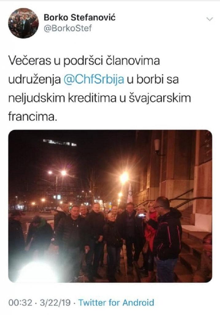 Borko Stefanović, Tviter