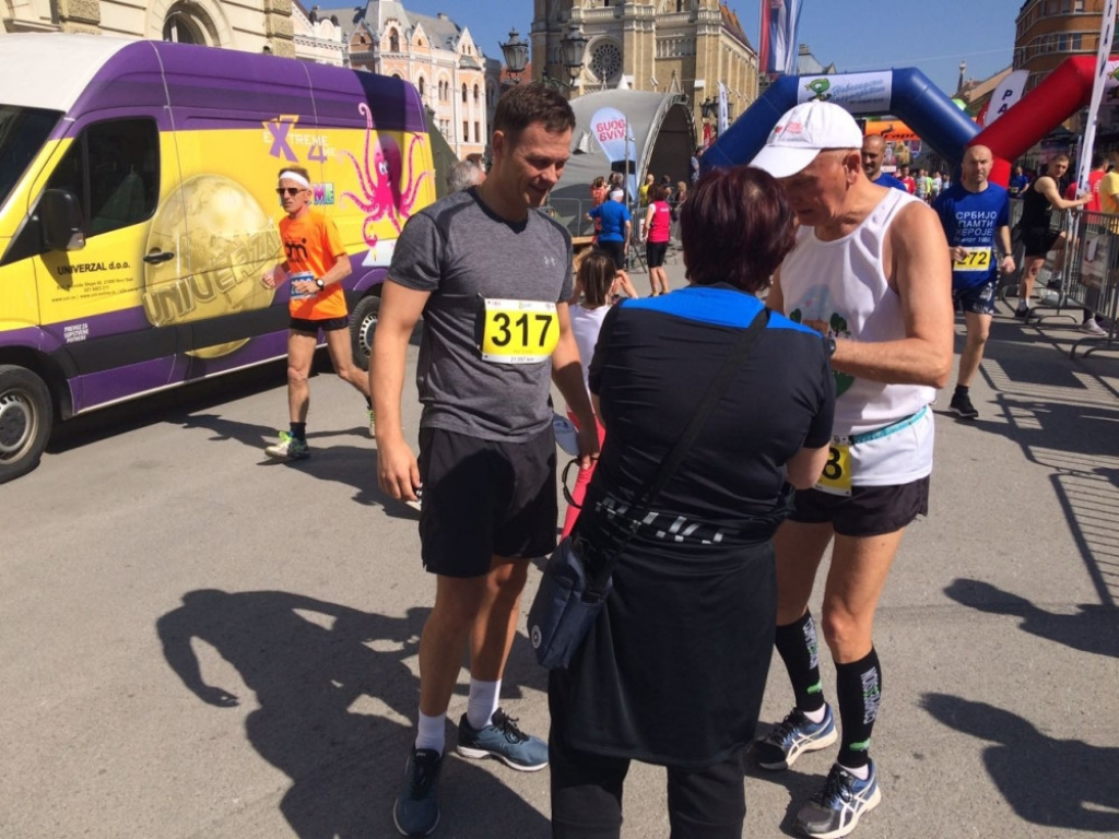 Siniša Mali na Novosadskom polumaratonu