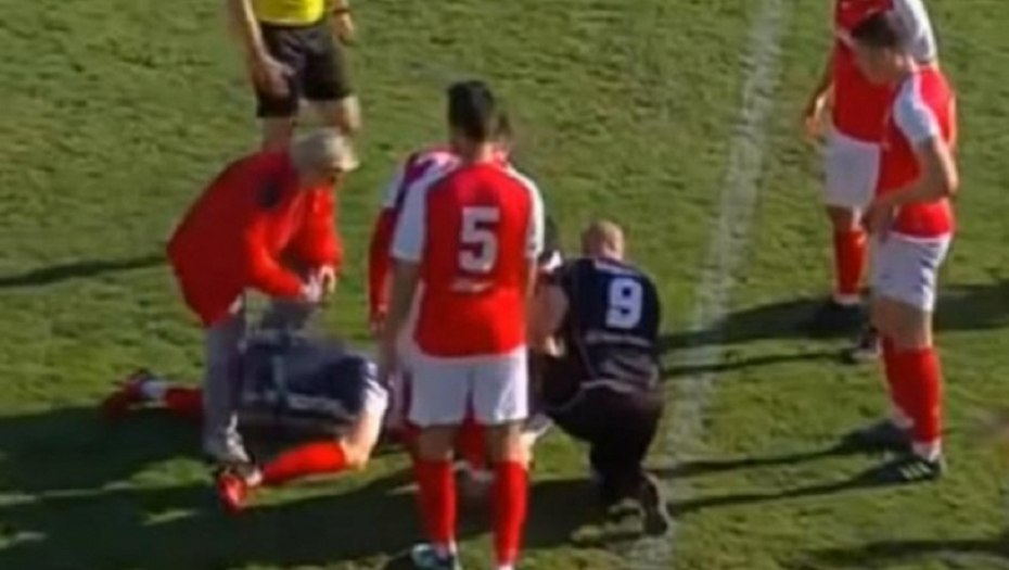 Fudbaler pao na terenu u Hrvatskoj