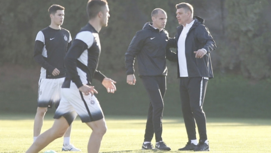 Savo Milošević na prvom treningu Partizana