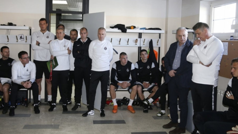 Savo Milošević na prvom treningu Partizana