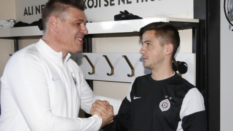 Savo Milošević na prvom treningu Partizana