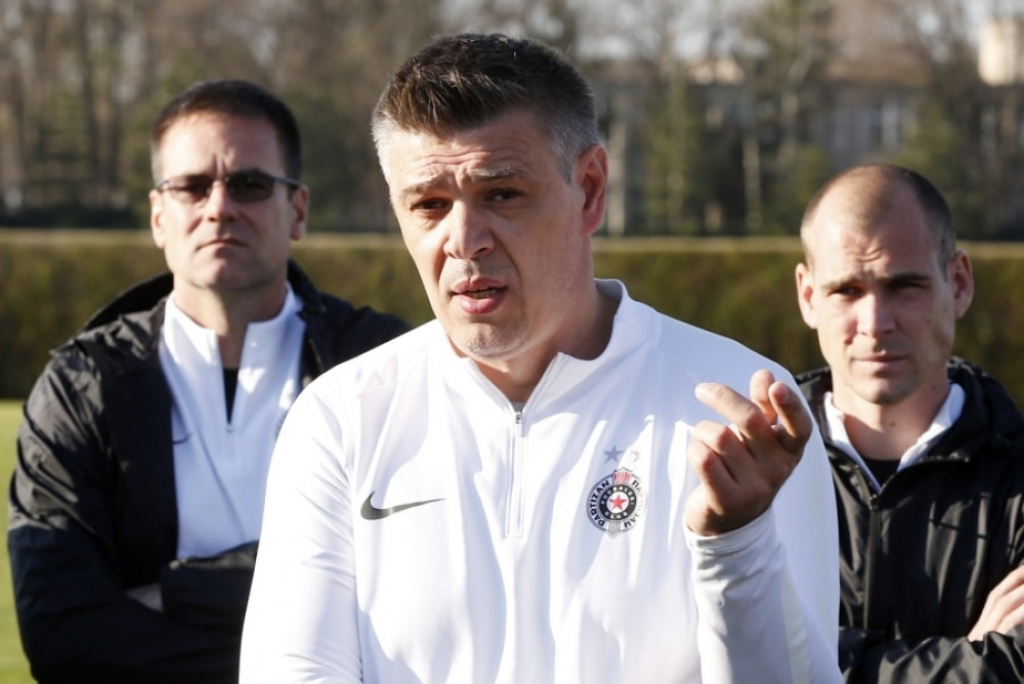 Savo Milošević na prvom treningu Partizana