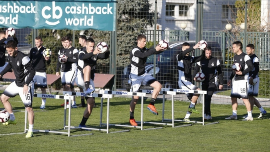 Savo Milošević na prvom treningu Partizana