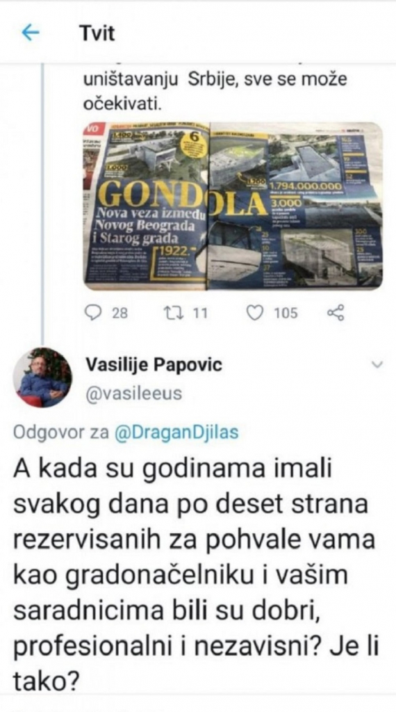 Đilas, napad na novinare