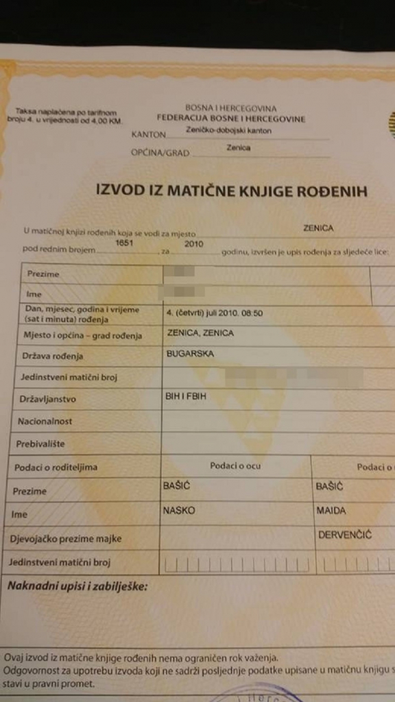 List iz knjige rođenih