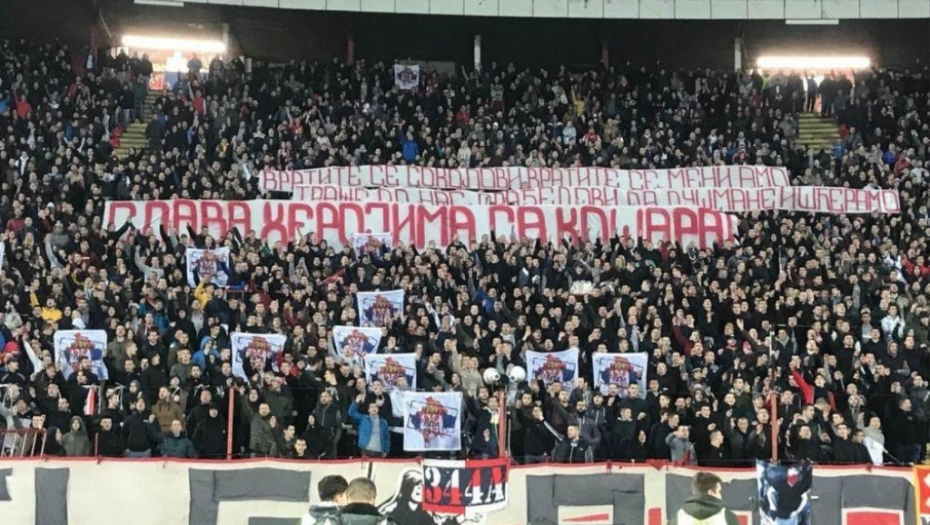 Transparent navijača Crvene zvezde