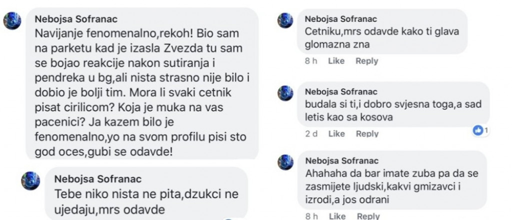 uvrede za Srbe
