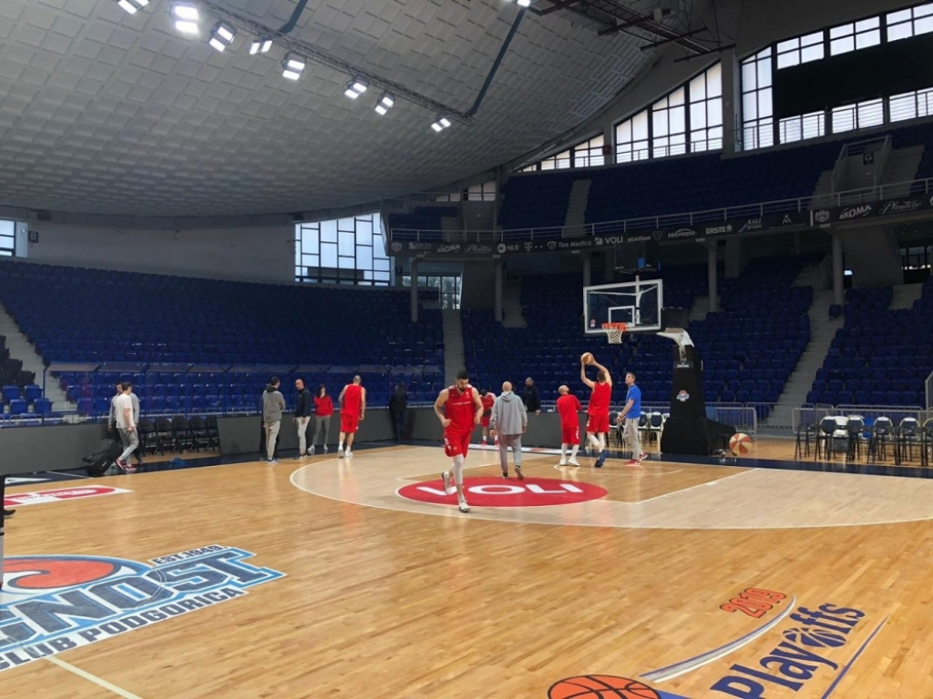 Trening košarkaša Crvene zvezde u
