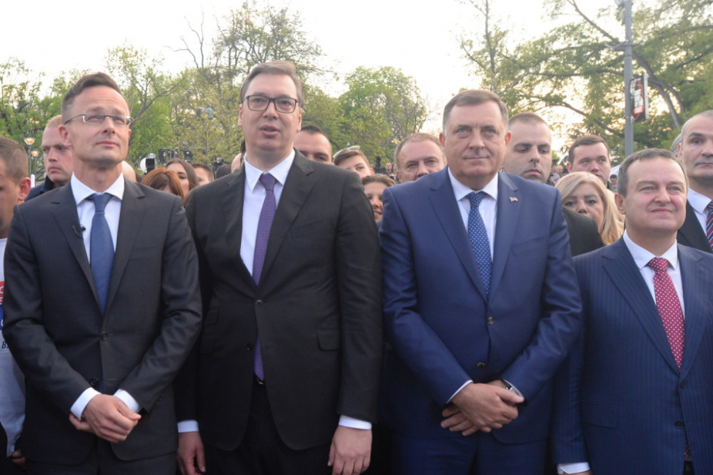 Peter Sijarto, Aleksandar Vučić, Milorad Dodik, Ivica Dačić