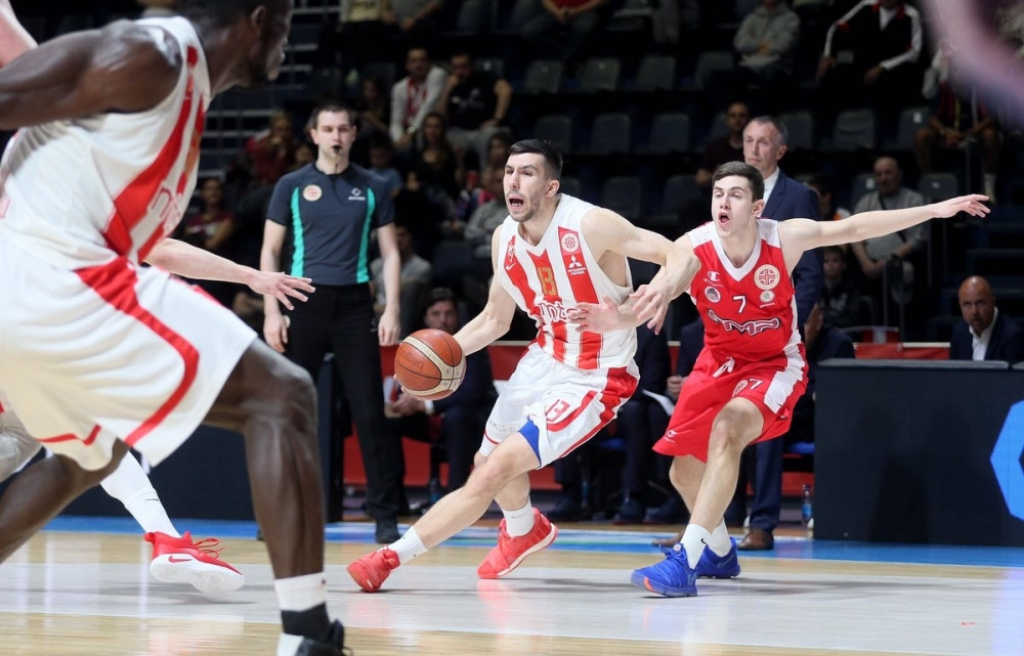 Ognjen Dobrić iz Crvene zvezde na meču sa FMP-om