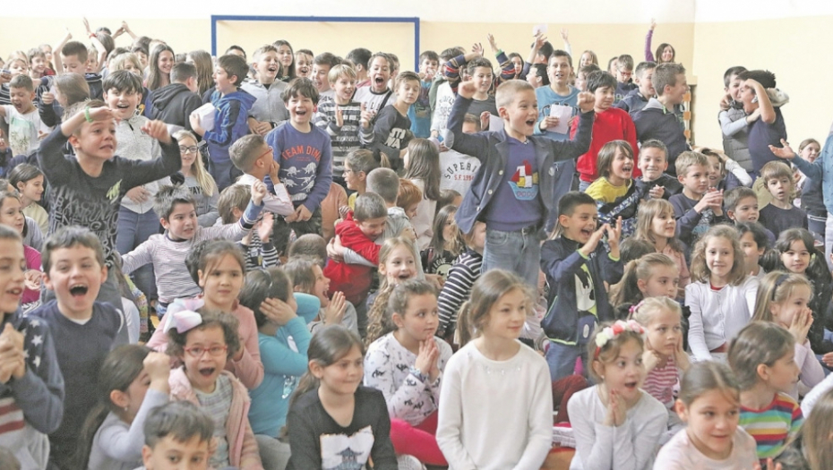 Poseta Bena i Jovičića osnovnoj školi