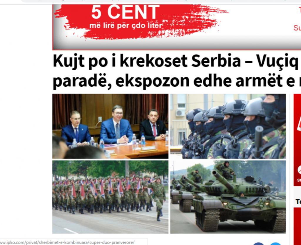 vojna parada, kritika,