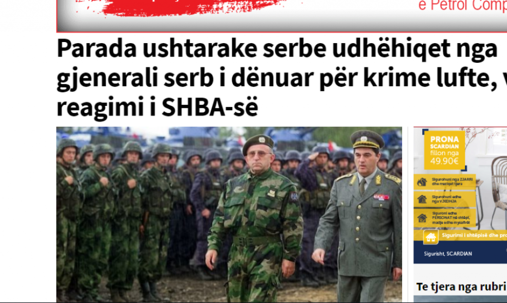 vojna parada, kritika,