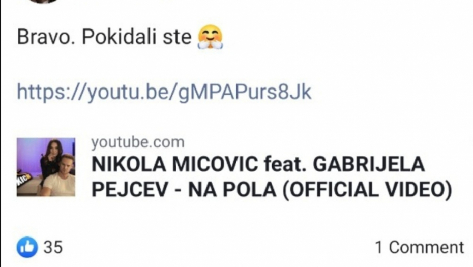 Gabrijela Pejčev i Nikola Mićović