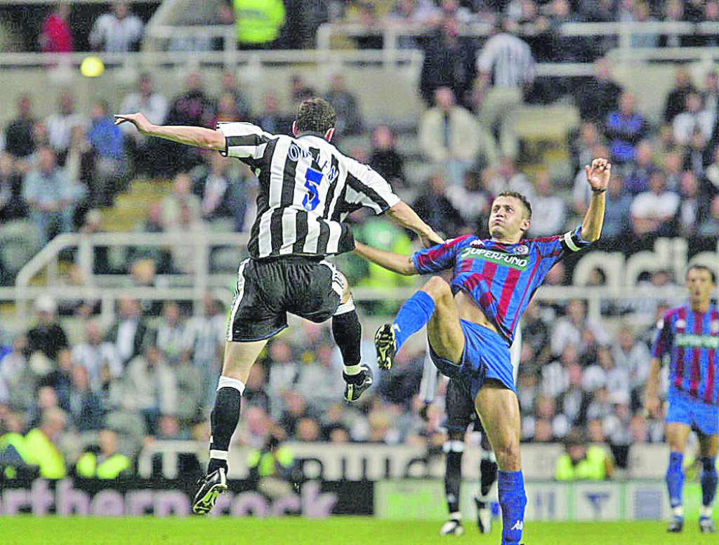 Saša Ilić na meču sa Njukaslom